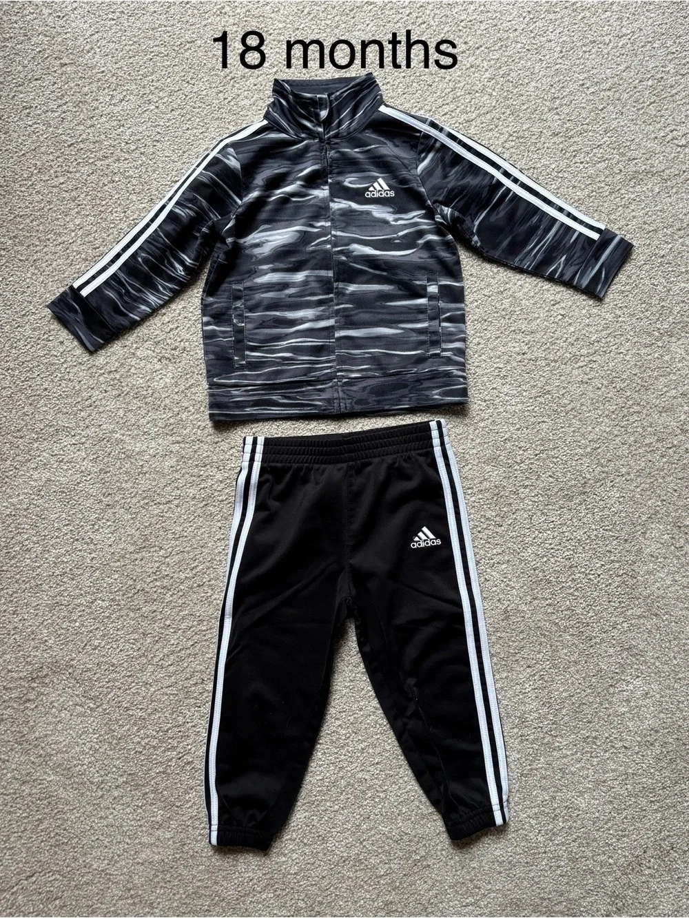 Boys Adidas 18 months track suit set  pants/jacket